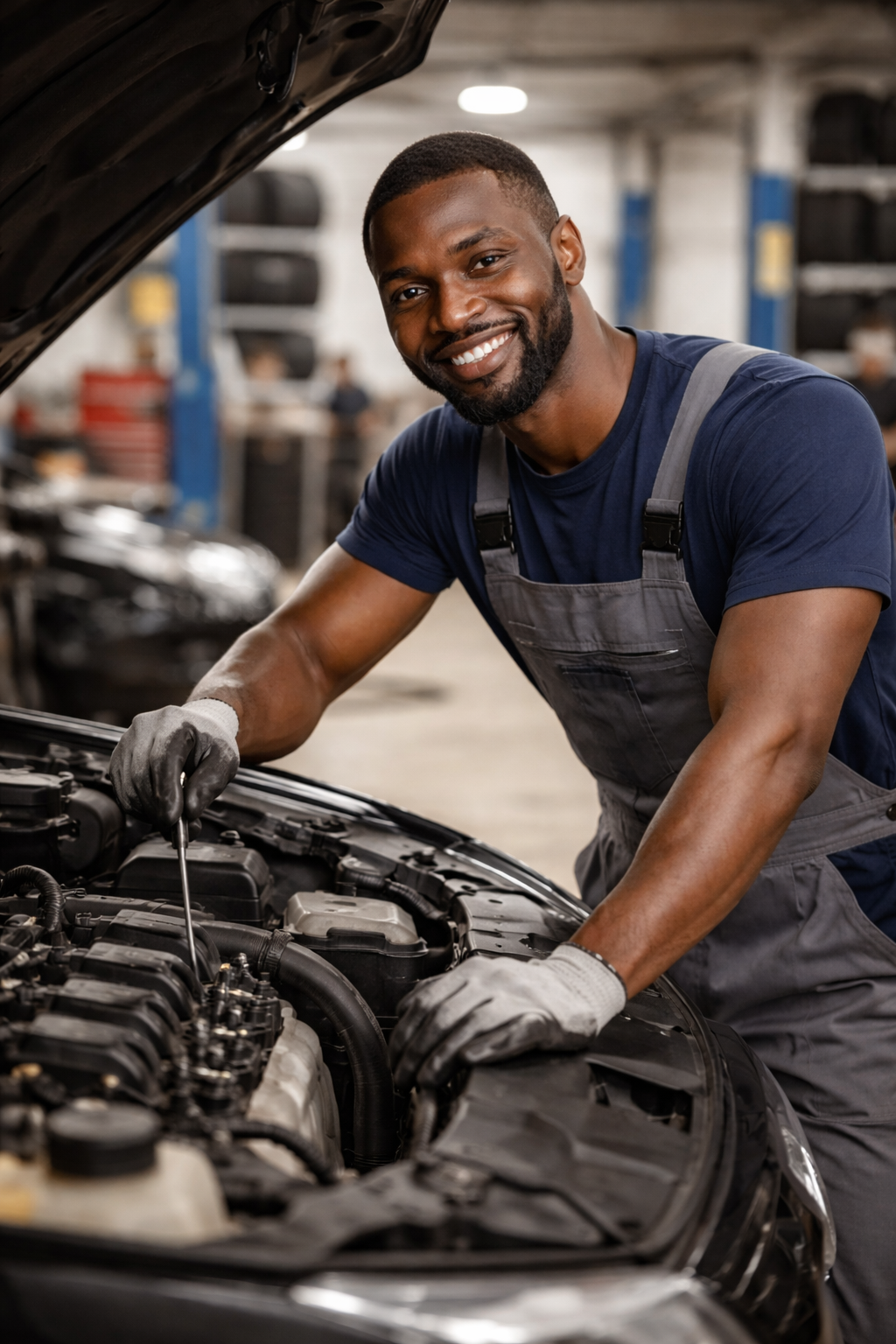Technician repairing phone